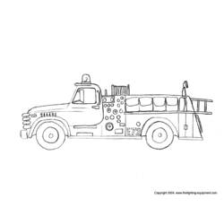 Disegno da colorare: Camion dei pompieri (Trasporto) #135870 - Pagine da Colorare Stampabili Gratuite