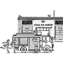 Disegno da colorare: Camion dei pompieri (Trasporto) #135880 - Pagine da Colorare Stampabili Gratuite