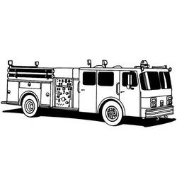 Disegno da colorare: Camion dei pompieri (Trasporto) #135884 - Pagine da Colorare Stampabili Gratuite