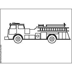 Disegno da colorare: Camion dei pompieri (Trasporto) #135886 - Pagine da Colorare Stampabili Gratuite