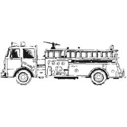 Disegno da colorare: Camion dei pompieri (Trasporto) #135896 - Pagine da Colorare Stampabili Gratuite