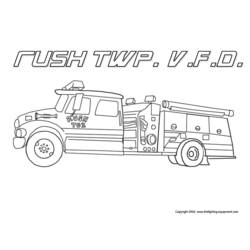 Disegno da colorare: Camion dei pompieri (Trasporto) #135911 - Pagine da Colorare Stampabili Gratuite