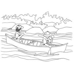 Disegno da colorare: Canoa / barca a remi (Trasporto) #142191 - Pagine da Colorare Stampabili Gratuite