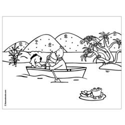 Disegno da colorare: Canoa / barca a remi (Trasporto) #142210 - Pagine da Colorare Stampabili Gratuite