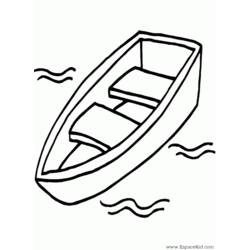 Disegno da colorare: Canoa / barca a remi (Trasporto) #142315 - Pagine da Colorare Stampabili Gratuite