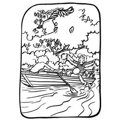 Disegno da colorare: Canoa / barca a remi (Trasporto) #142328 - Pagine da Colorare Stampabili Gratuite