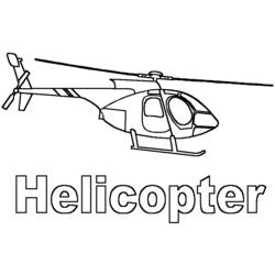 Disegno da colorare: Elicottero (Trasporto) #136028 - Pagine da Colorare Stampabili Gratuite
