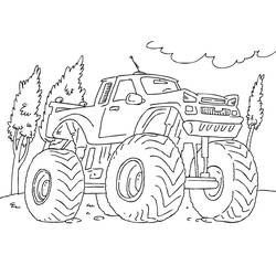 Disegno da colorare: Monster Truck (Trasporto) #141291 - Pagine da Colorare Stampabili Gratuite