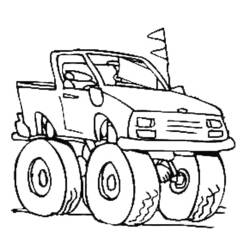 Disegno da colorare: Monster Truck (Trasporto) #141319 - Pagine da Colorare Stampabili Gratuite