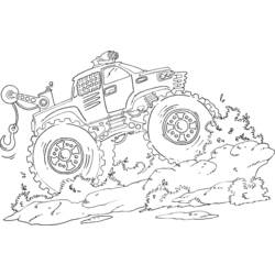Disegno da colorare: Monster Truck (Trasporto) #141326 - Pagine da Colorare Stampabili Gratuite