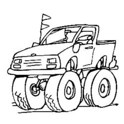 Disegno da colorare: Monster Truck (Trasporto) #141357 - Pagine da Colorare Stampabili Gratuite