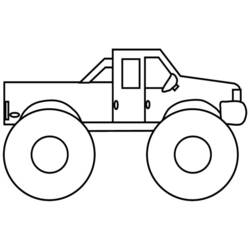 Disegno da colorare: Monster Truck (Trasporto) #141359 - Pagine da Colorare Stampabili Gratuite
