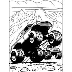 Disegno da colorare: Monster Truck (Trasporto) #141397 - Pagine da Colorare Stampabili Gratuite