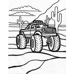 Disegno da colorare: Monster Truck (Trasporto) #141429 - Pagine da Colorare Stampabili Gratuite