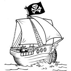 Disegno da colorare: Nave pirata (Trasporto) #138212 - Pagine da Colorare Stampabili Gratuite