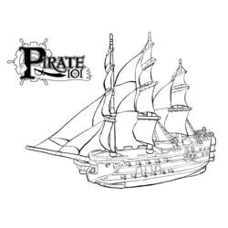 Disegno da colorare: Nave pirata (Trasporto) #138218 - Pagine da Colorare Stampabili Gratuite