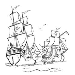 Disegno da colorare: Nave pirata (Trasporto) #138220 - Pagine da Colorare Stampabili Gratuite