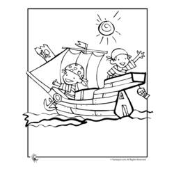 Disegno da colorare: Nave pirata (Trasporto) #138228 - Pagine da Colorare Stampabili Gratuite