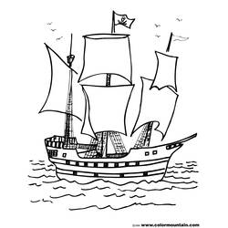 Disegno da colorare: Nave pirata (Trasporto) #138230 - Pagine da Colorare Stampabili Gratuite