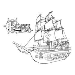 Disegno da colorare: Nave pirata (Trasporto) #138243 - Pagine da Colorare Stampabili Gratuite