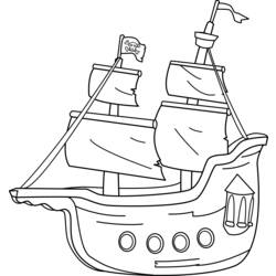Disegno da colorare: Nave pirata (Trasporto) #138245 - Pagine da Colorare Stampabili Gratuite