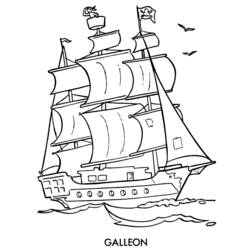 Disegno da colorare: Nave pirata (Trasporto) #138246 - Pagine da Colorare Stampabili Gratuite