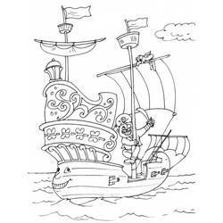 Disegno da colorare: Nave pirata (Trasporto) #138248 - Pagine da Colorare Stampabili Gratuite