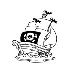Disegno da colorare: Nave pirata (Trasporto) #138263 - Pagine da Colorare Stampabili Gratuite
