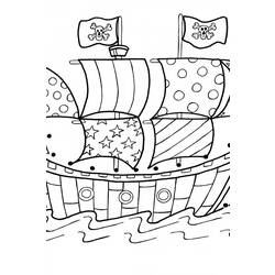 Disegno da colorare: Nave pirata (Trasporto) #138345 - Pagine da Colorare Stampabili Gratuite