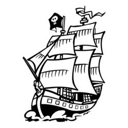 Disegno da colorare: Nave pirata (Trasporto) #138379 - Pagine da Colorare Stampabili Gratuite