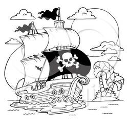 Disegno da colorare: Nave pirata (Trasporto) #138411 - Pagine da Colorare Stampabili Gratuite