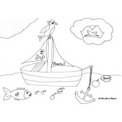 Disegno da colorare: Nave pirata (Trasporto) #138414 - Pagine da Colorare Stampabili Gratuite