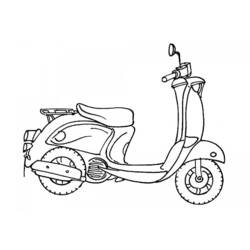 Disegno da colorare: Scooter (Trasporto) #139535 - Pagine da Colorare Stampabili Gratuite