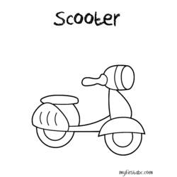 Disegno da colorare: Scooter (Trasporto) #139543 - Pagine da Colorare Stampabili Gratuite
