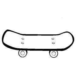Disegno da colorare: Skateboard / Skateboard (Trasporto) #139284 - Pagine da Colorare Stampabili Gratuite