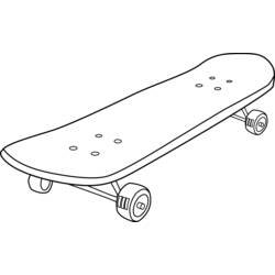 Disegno da colorare: Skateboard / Skateboard (Trasporto) #139289 - Pagine da Colorare Stampabili Gratuite