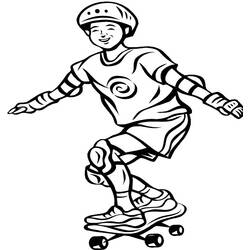 Disegno da colorare: Skateboard / Skateboard (Trasporto) #139294 - Pagine da Colorare Stampabili Gratuite