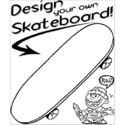 Disegno da colorare: Skateboard / Skateboard (Trasporto) #139302 - Pagine da Colorare Stampabili Gratuite