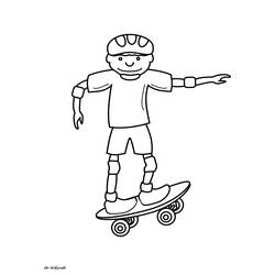 Disegno da colorare: Skateboard / Skateboard (Trasporto) #139347 - Pagine da Colorare Stampabili Gratuite