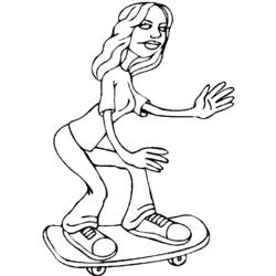 Disegno da colorare: Skateboard / Skateboard (Trasporto) #139354 - Pagine da Colorare Stampabili Gratuite