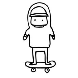 Disegno da colorare: Skateboard / Skateboard (Trasporto) #139359 - Pagine da Colorare Stampabili Gratuite