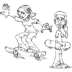 Disegno da colorare: Skateboard / Skateboard (Trasporto) #139399 - Pagine da Colorare Stampabili Gratuite