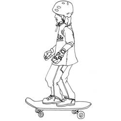Disegno da colorare: Skateboard / Skateboard (Trasporto) #139404 - Pagine da Colorare Stampabili Gratuite