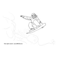 Disegno da colorare: Snowboard / Snowboard (Trasporto) #143815 - Pagine da Colorare Stampabili Gratuite