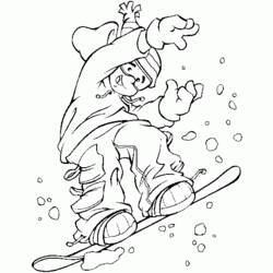Disegno da colorare: Snowboard / Snowboard (Trasporto) #143816 - Pagine da Colorare Stampabili Gratuite