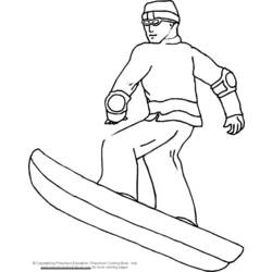 Disegno da colorare: Snowboard / Snowboard (Trasporto) #143817 - Pagine da Colorare Stampabili Gratuite