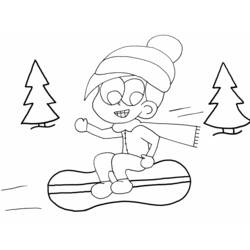 Disegno da colorare: Snowboard / Snowboard (Trasporto) #143823 - Pagine da Colorare Stampabili Gratuite