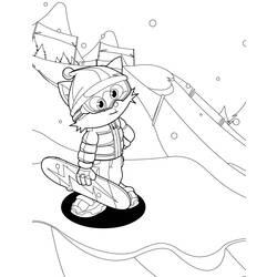 Disegno da colorare: Snowboard / Snowboard (Trasporto) #143829 - Pagine da Colorare Stampabili Gratuite