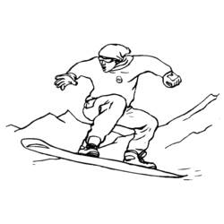 Disegno da colorare: Snowboard / Snowboard (Trasporto) #143887 - Pagine da Colorare Stampabili Gratuite