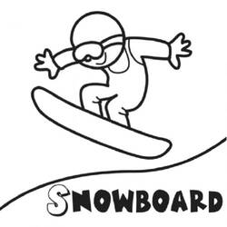 Disegno da colorare: Snowboard / Snowboard (Trasporto) #143900 - Pagine da Colorare Stampabili Gratuite